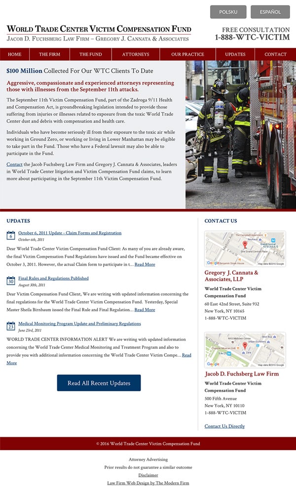 Law Firm Website Design for Gregory J. Cannata & Associates
