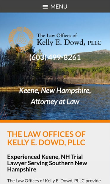 Responsive Mobile Attorney Website for The Law Offices of Kelly E. Dowd, PLLC