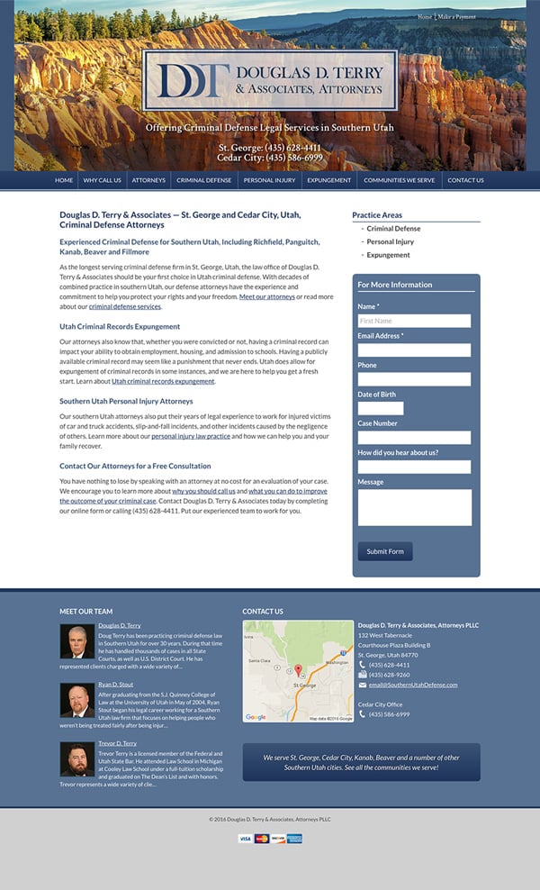 Law Firm Website Design for Douglas D. Terry & Associates, Attorneys PLLC