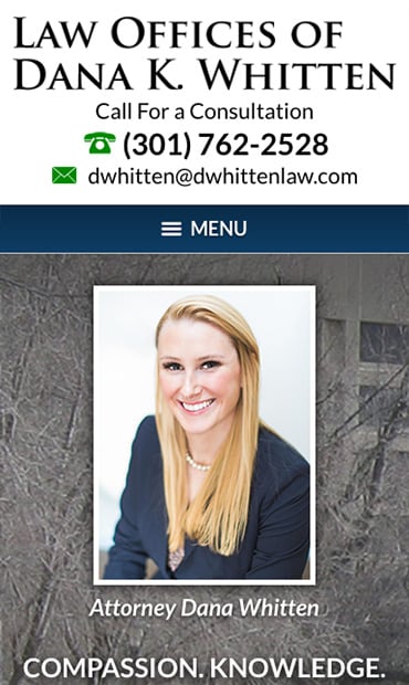 Responsive Mobile Attorney Website for Law Offices of Dana K. Whitten