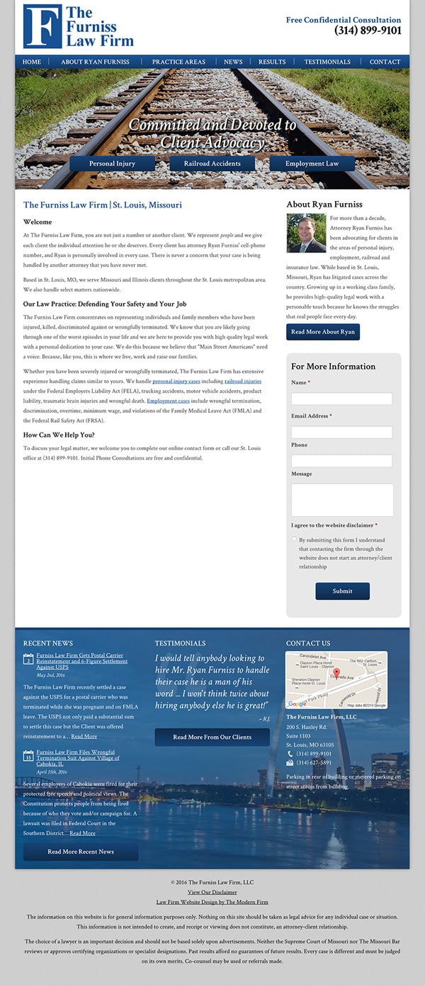 Law Firm Website Design for The Furniss Law Firm, LLC