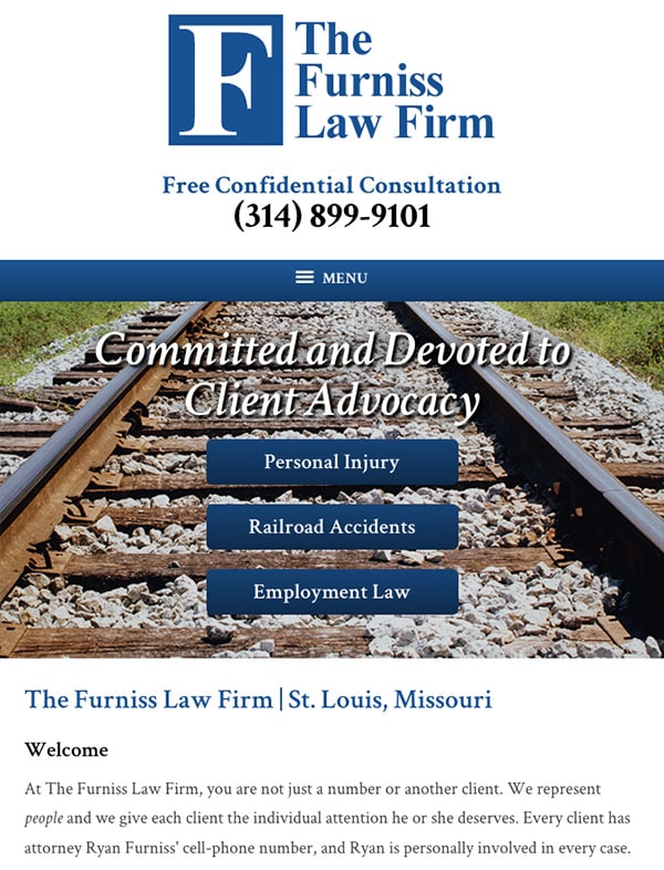 Mobile Friendly Law Firm Webiste for The Furniss Law Firm, LLC