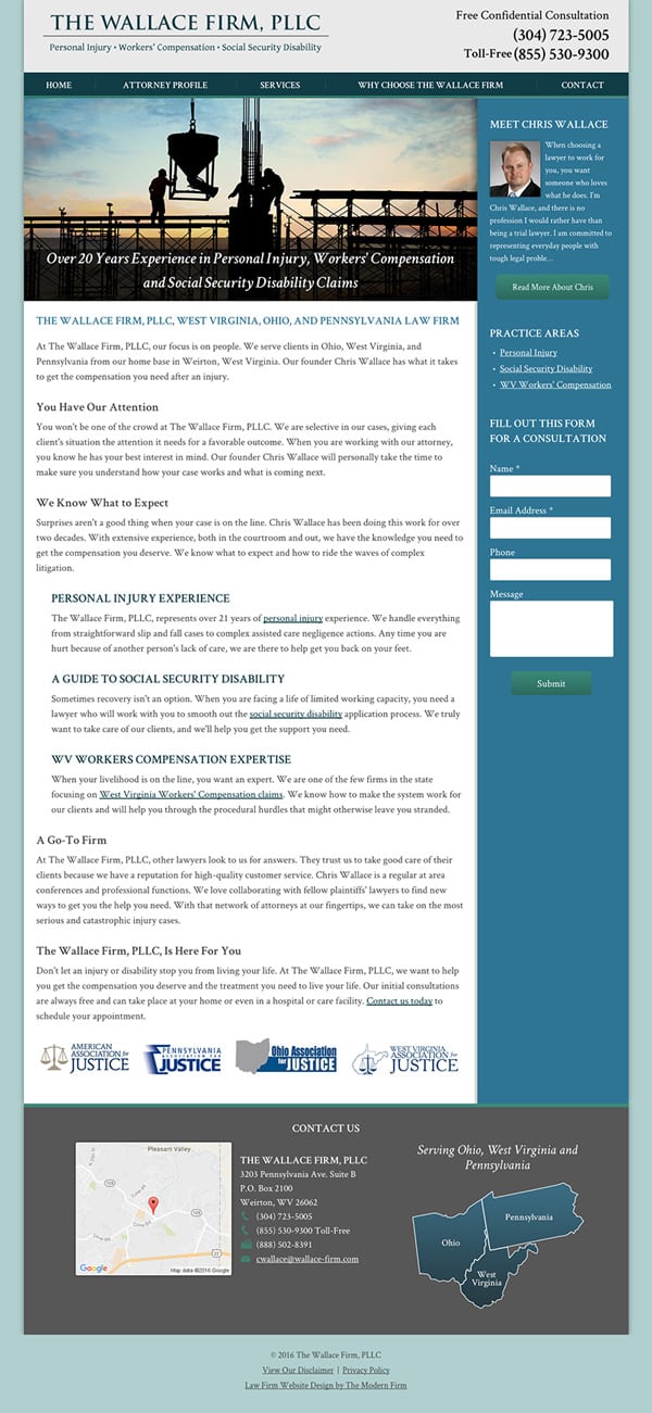Law Firm Website Design for The Wallace Firm, PLLC