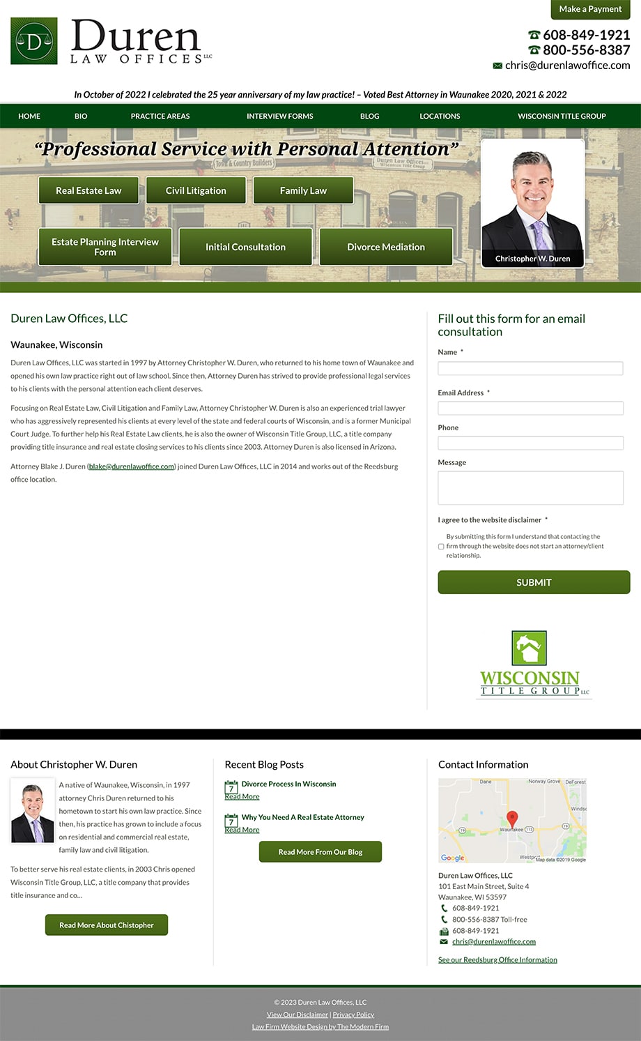 Law Firm Website Design for Duren Law Offices, LLC