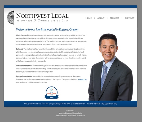 Law Firm Website Design for Northwest Legal