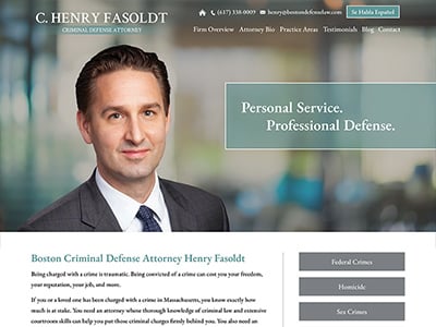 Law Firm Website design for C. Henry Fasoldt, Attorne…