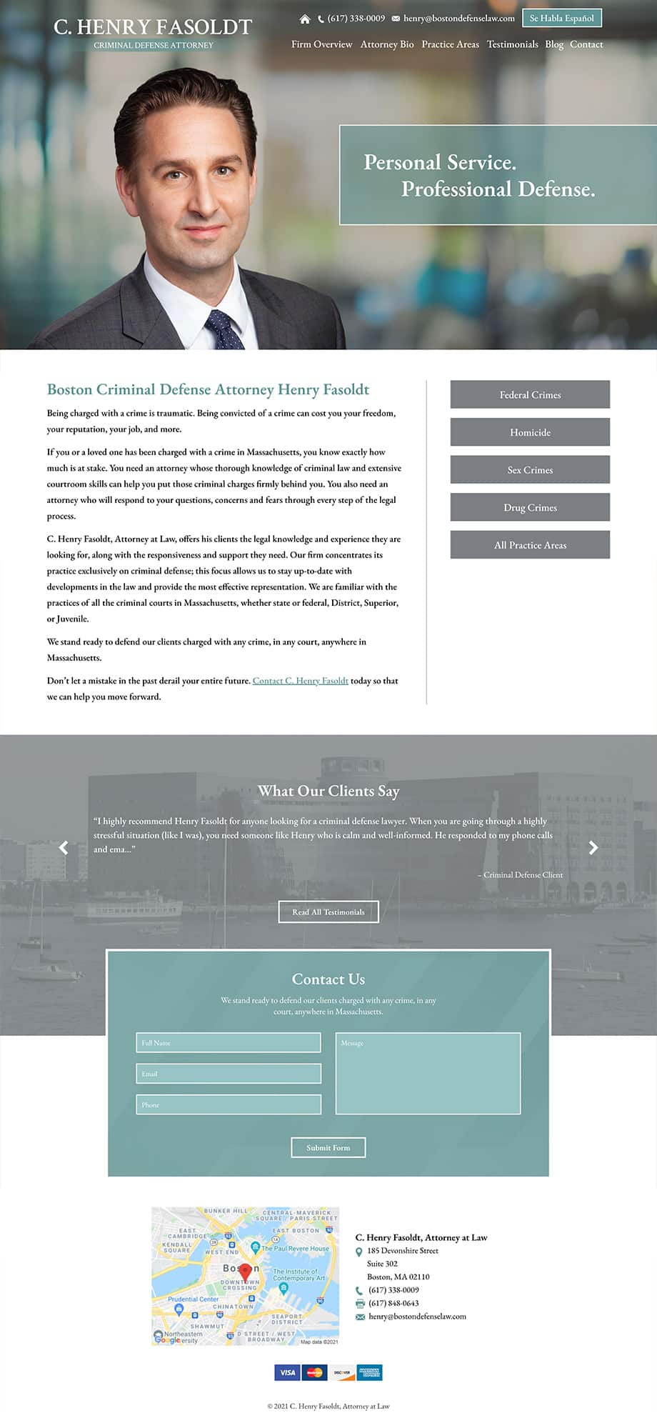 Law Firm Website Design for C. Henry Fasoldt, Attorney at Law