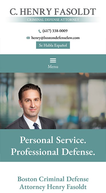 Responsive Mobile Attorney Website for C. Henry Fasoldt, Attorney at Law