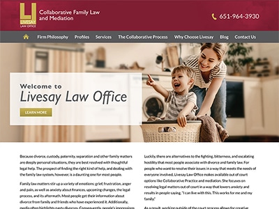 Law Firm Website design for Livesay Law Office