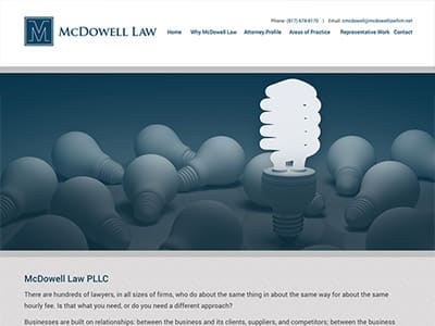 Law Firm Website design for McDowell Law PLLC