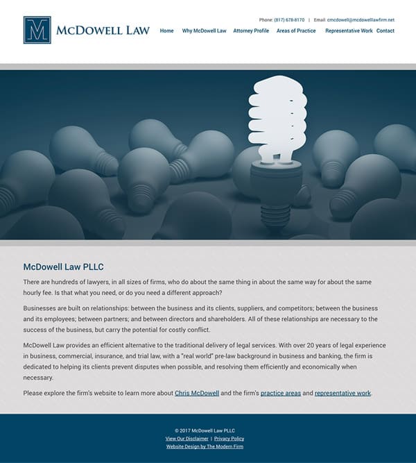 Law Firm Website Design for McDowell Law PLLC