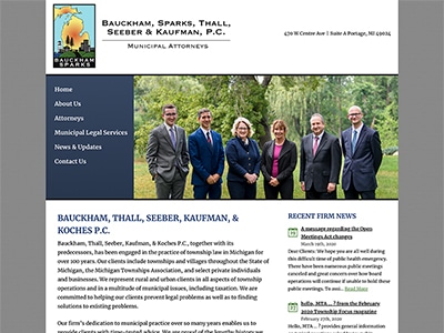 Law Firm Website design for Bauckham, Sparks, Thall,…