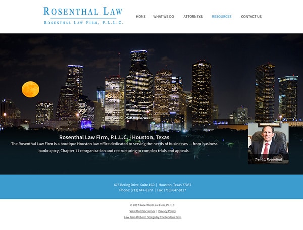 Law Firm Website Design for Rosenthal Law Firm, P.L.L.C.