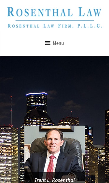 Responsive Mobile Attorney Website for Rosenthal Law Firm, P.L.L.C.