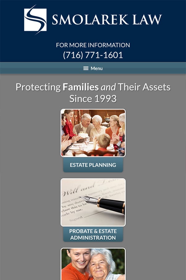 Mobile Friendly Law Firm Webiste for Smolarek Law Offices