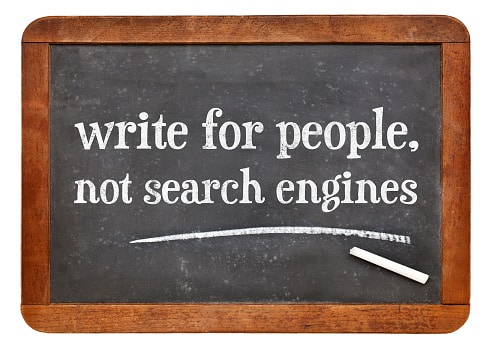 Chalkboard says: Write for people, not search engines