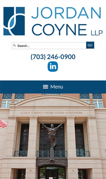 Responsive Mobile Attorney Website for Jordan Coyne LLP