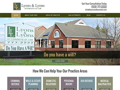 Website Rescue for Ohio Attorneys Lyons & Lyons