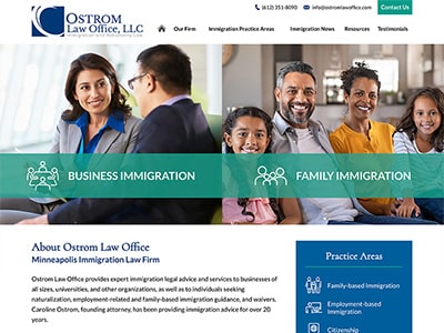 Law Firm Website design for Ostrom Law Office