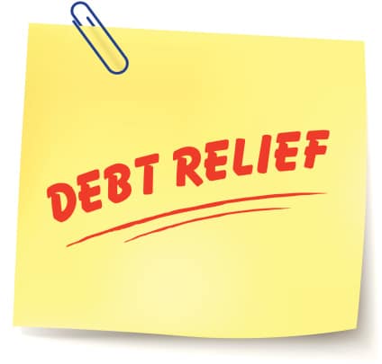 Debt Relief Sticky Note