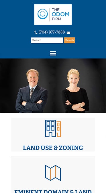 Responsive Mobile Attorney Website for The Odom Firm, PLLC