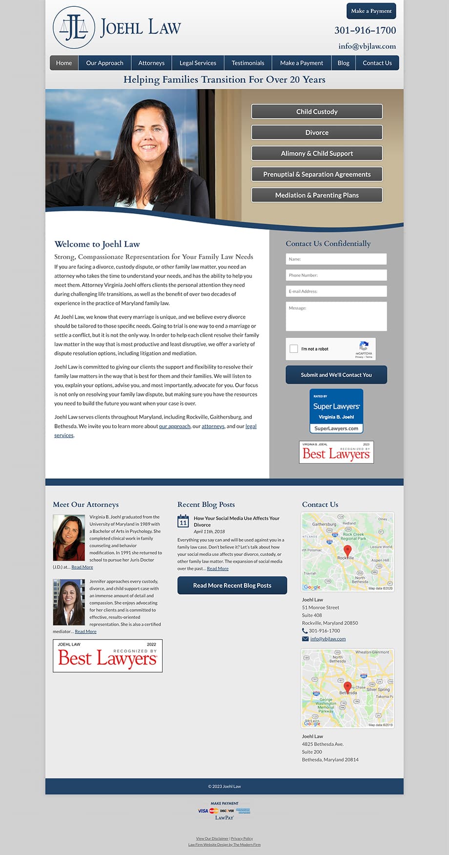 Law Firm Website Design for Joehl Law