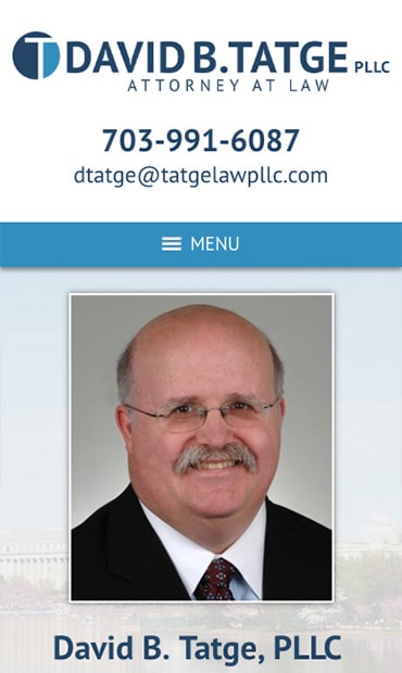 Responsive Mobile Attorney Website for David B. Tatge, PLLC