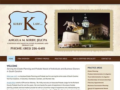 Law Firm Website design for Kirby Law, LLC