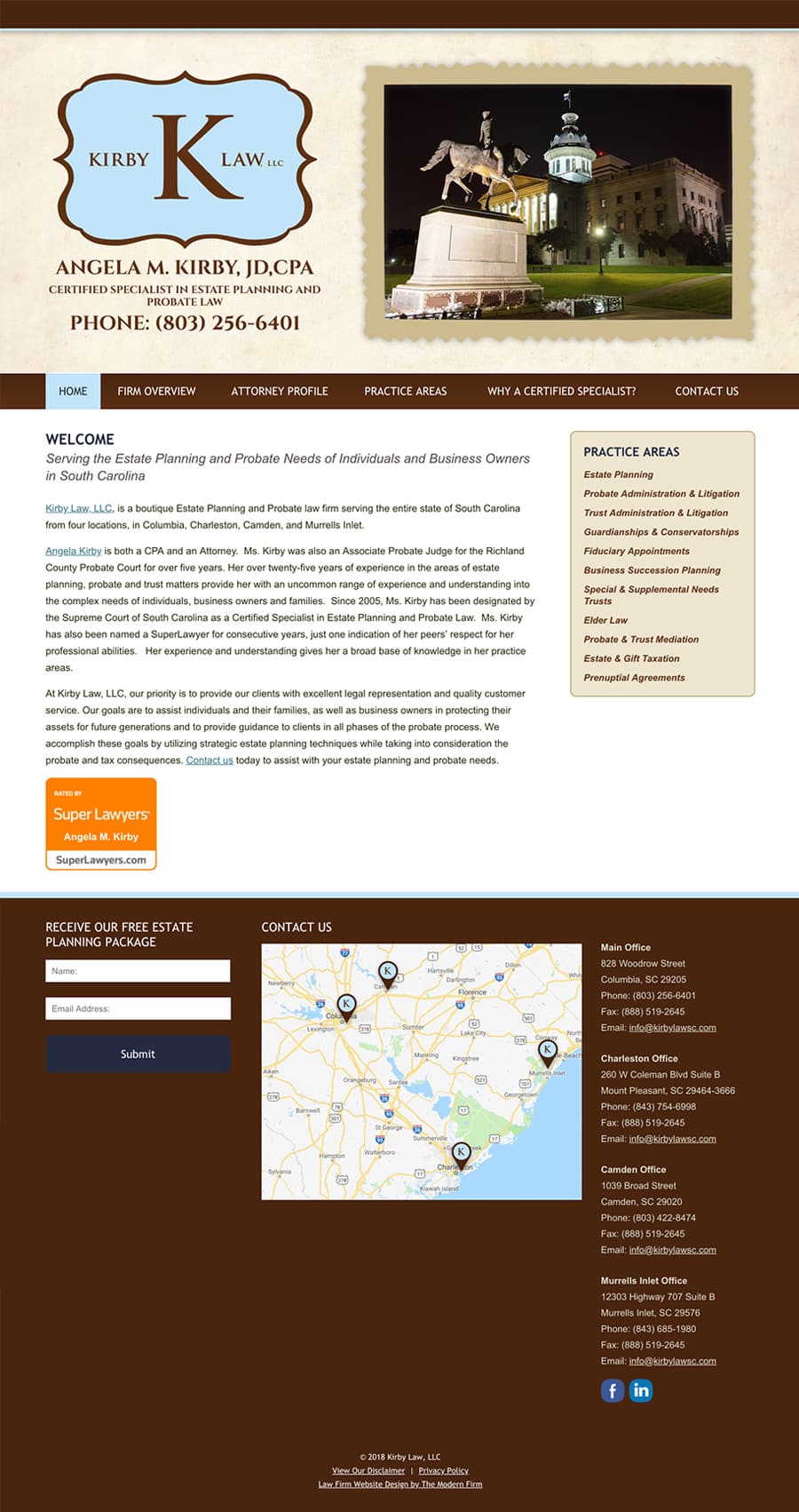 Law Firm Website Design for Kirby Law, LLC