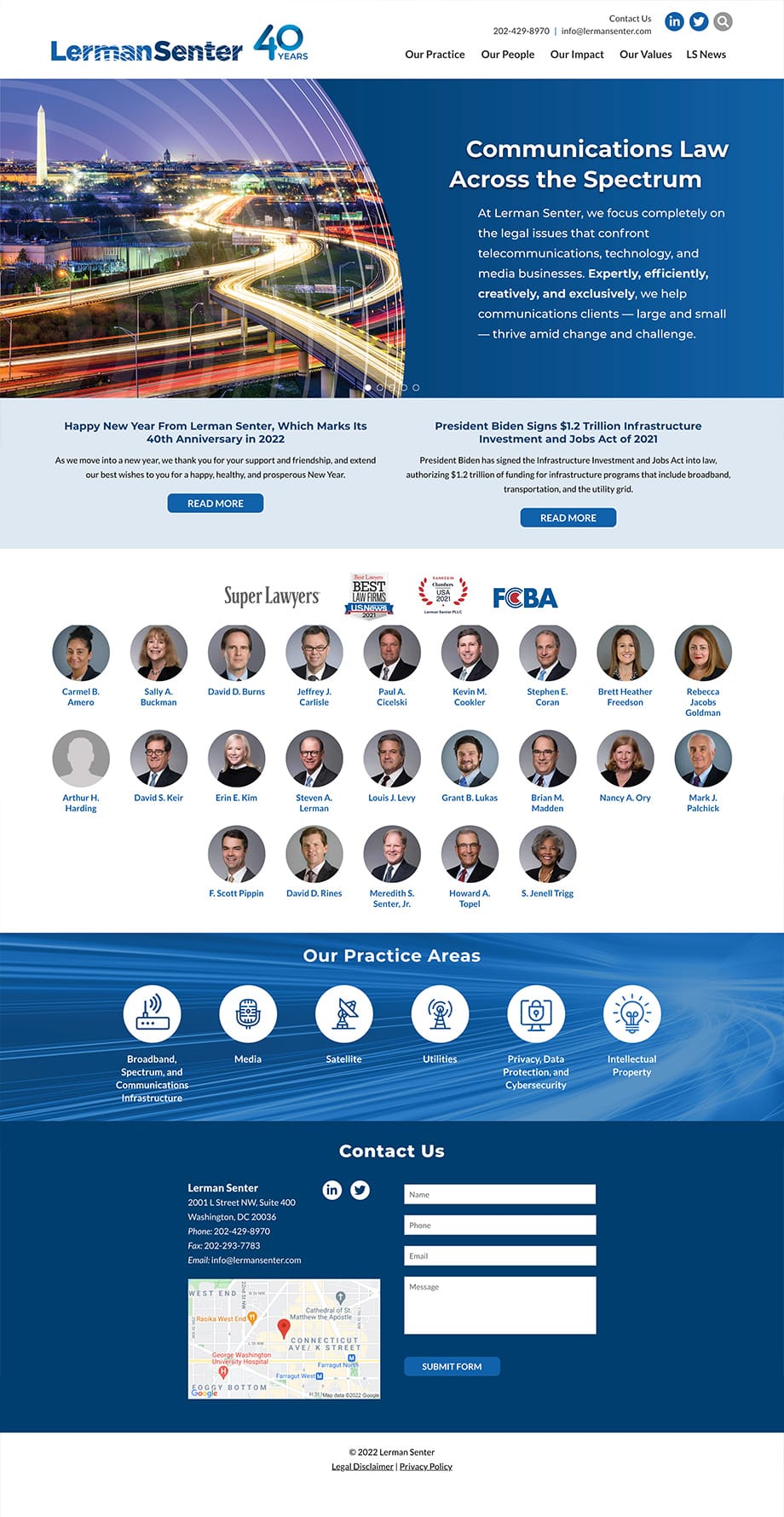 Law Firm Website Design for Lerman Senter PLLC