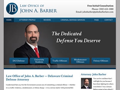 Law Firm Website design for Law Office of John A. Bar…