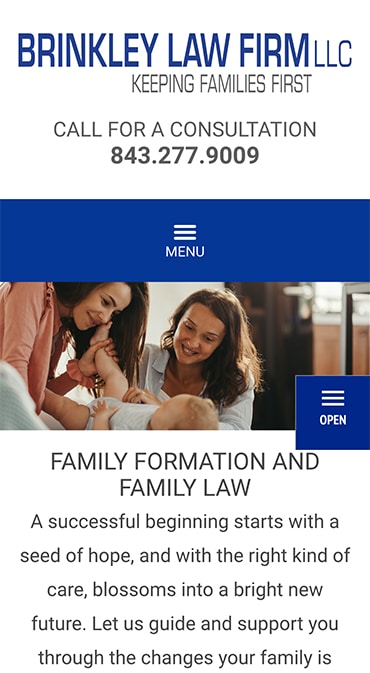 Responsive Mobile Attorney Website for Brinkley Law Firm LLC