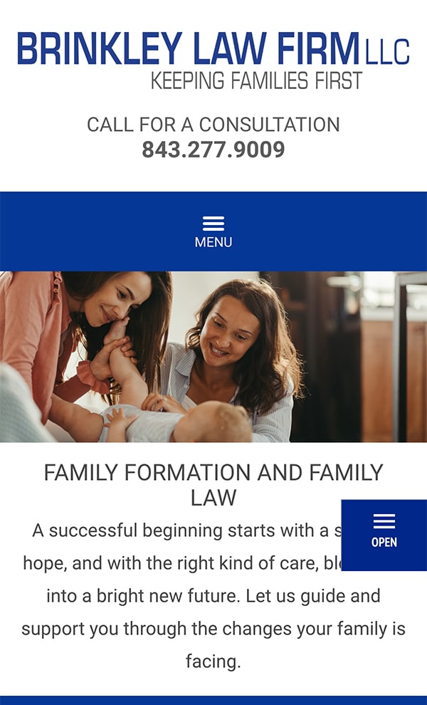 Mobile Friendly Law Firm Webiste for Brinkley Law Firm LLC