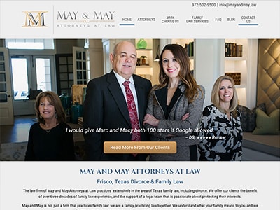 Law Firm Website design for May and May Attorneys at…