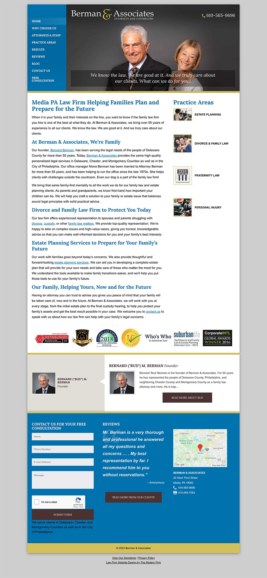 Law Firm Website Design for Berman & Associates