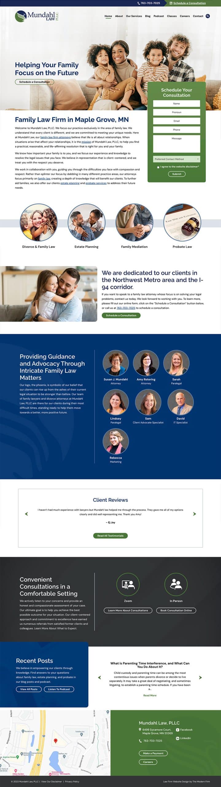 Law Firm Website Design for Mundahl Law, LLC