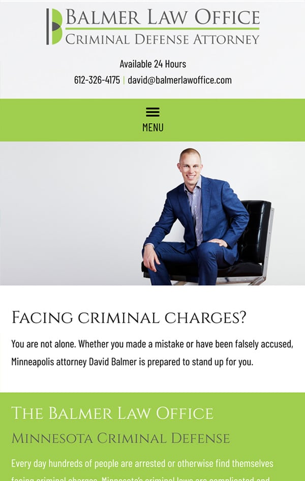Mobile Friendly Law Firm Webiste for Balmer Law Office, PLLC