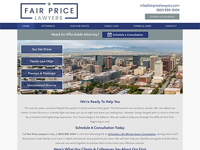 Law Firm Website design for Fair Price Lawyers