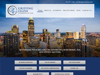 Law Firm Website design for Griffing Leazer, PLLC