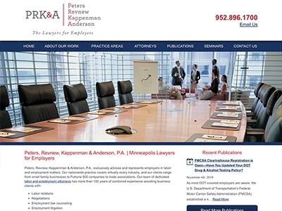 Law Firm Website design for Peters, Revnew, Kappenman…