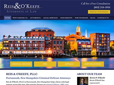 Law Firm Website design for Reis & O'Keefe