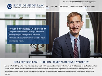 Law Firm Website design for Ross Denison Law