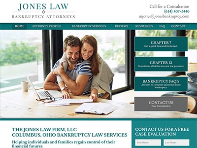 Law Firm Website design for The Jones Law Firm, LLC