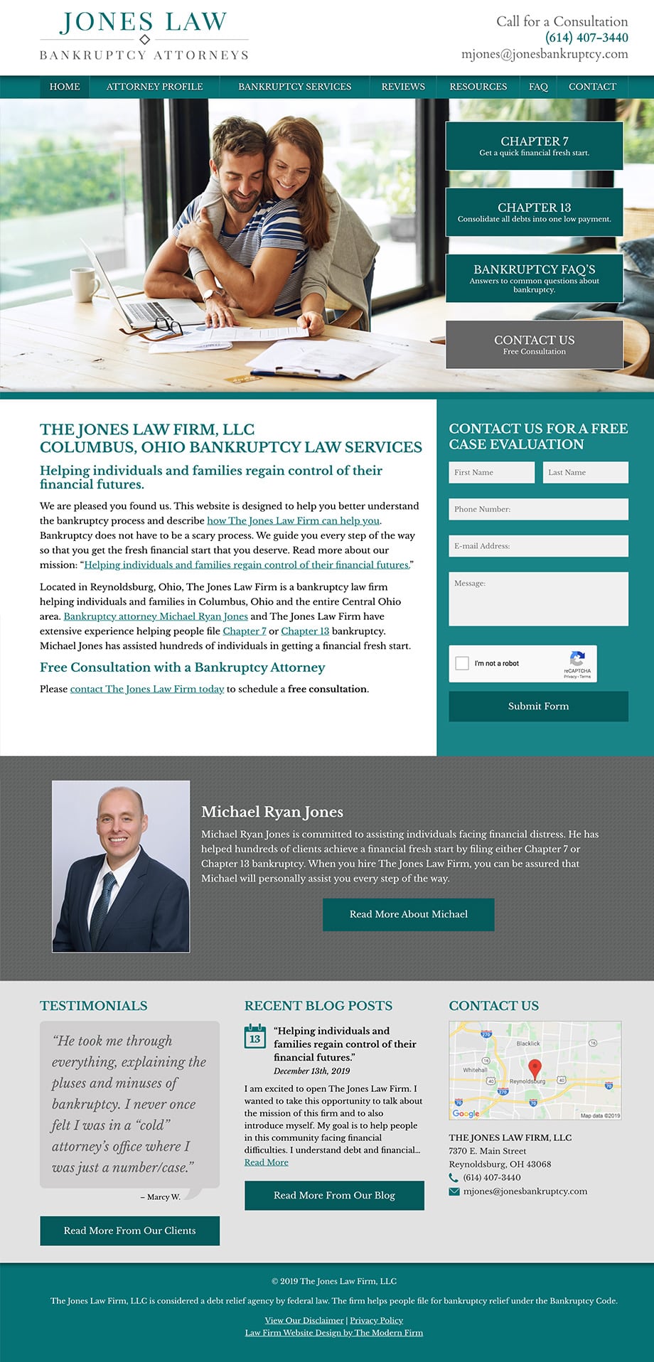 Law Firm Website Design for The Jones Law Firm, LLC