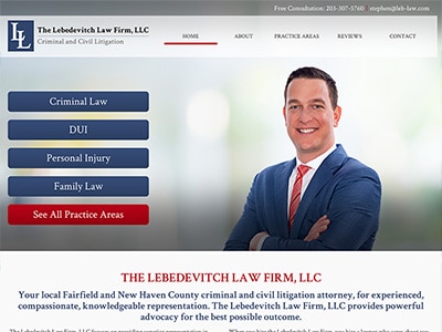 Law Firm Website design for The Lebedevitch Law Firm,…