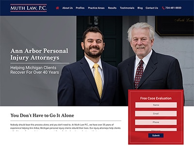 Law Firm Website design for Muth Law, PC