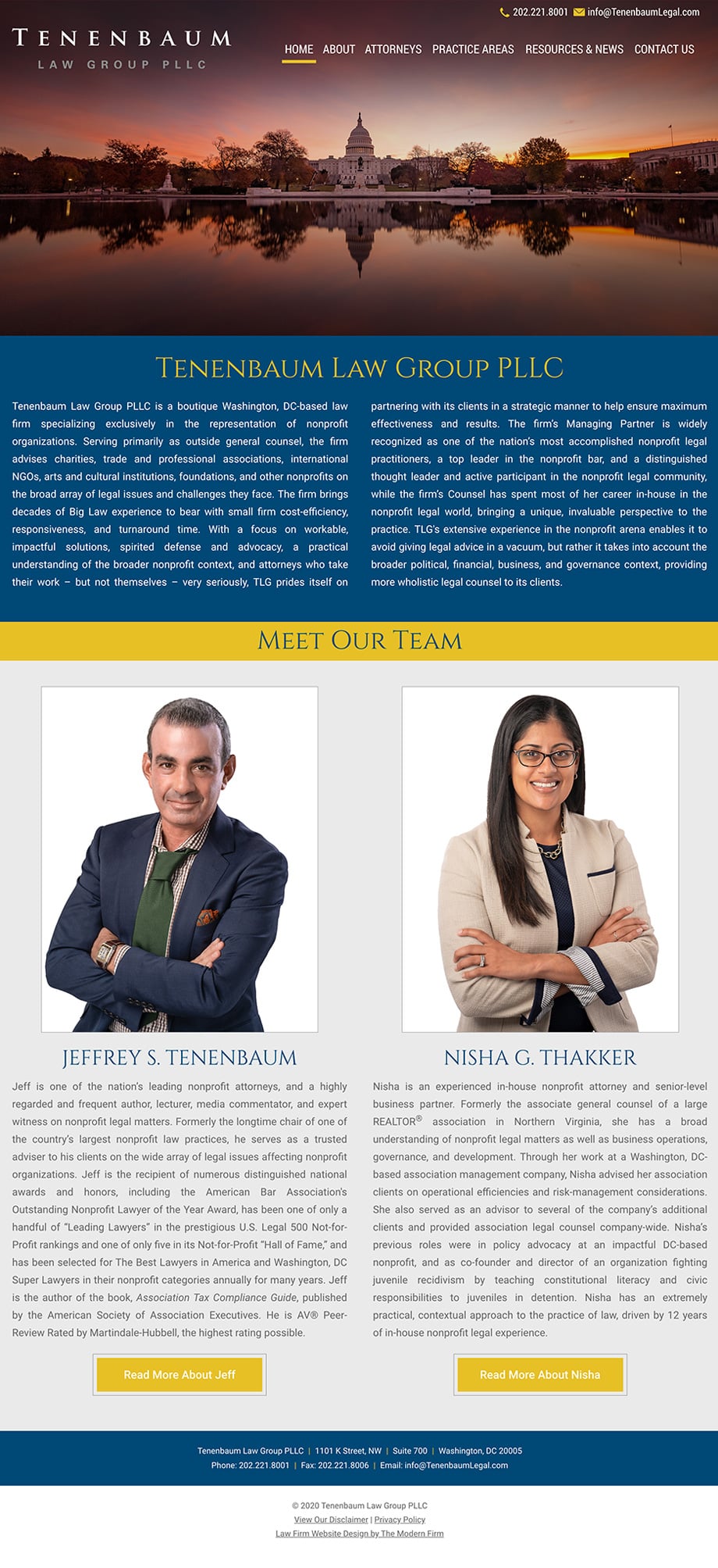 Law Firm Website Design for Tenenbaum Law Group PLLC