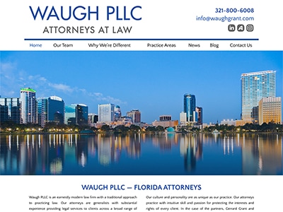 Law Firm Website design for Waugh PLLC