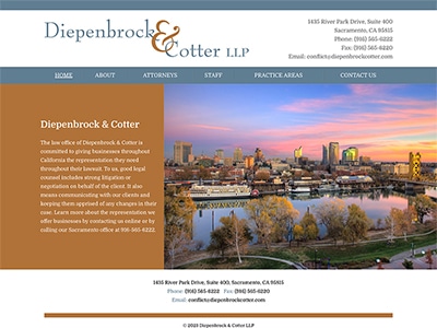 Law Firm Website design for Diepenbrock & Cotter LLP