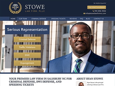 Law Firm Website design for Stowe Law Firm, PLLC